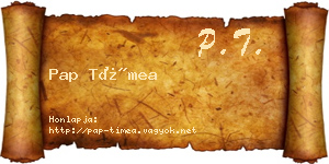 Pap Tímea névjegykártya